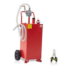 30 Gallon Gas Caddy with Pump - Portable Fuel Tank without Front Wheels 