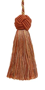 Orange Gold Pink 3.5" Tassel Tieback Cinnamon Toast [Invidual] - Picture 1 of 2