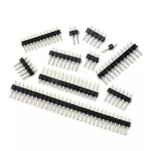 1 Pin - 40 Pin 2.54mm Breakaway Male Header Strip for PCB Breadboard Single Row - Picture 1 of 4