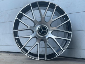 4 x Centre Wheel Caps for Mercedes Benz Alloy SILVER STAR C63 CLA AMG GLE GLC 