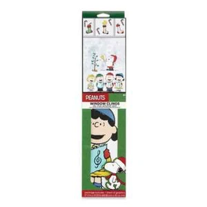 Peanuts & Gang Christmas Peel & Stick Window Cling Charlie Brown Snoopy - Picture 1 of 5