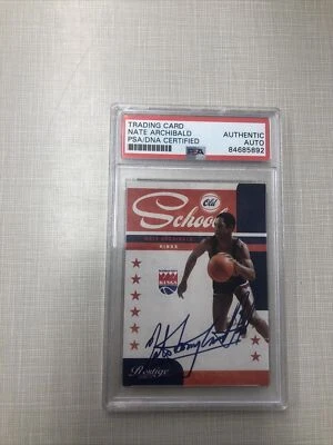 NATE ARCHIBALD SIGNED AUTOGRAPH TRADING CARD PSA SLAB COA 2010 PANINI KINGS - Image 1 of 4