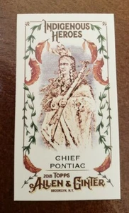 2018 Topps Allen & Ginter Mini Indigenous Heroes MIH-14 Chief Pontiac - Picture 1 of 2