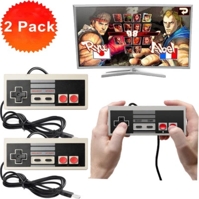 Paquete de 2 controladores clásicos retro NES USB para PC/Mac/Raspberry Pi RetroPi Foto 1 de 4