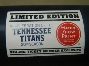 Tennessee Titans Football Hatch Show Estampado Temporada 20 Edición Limitada Nashville - Imagen 1 de 9