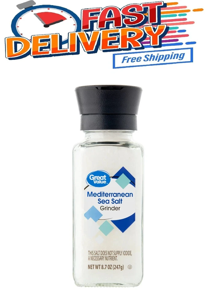 Olde Thompson Mediterranean Sea Salt Adjustable Grinder 9.5 Oz
