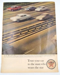 Texaco Trust Your Car to the Man Who Wears the Star Ad Buick Special 1960's - Picture 1 of 8