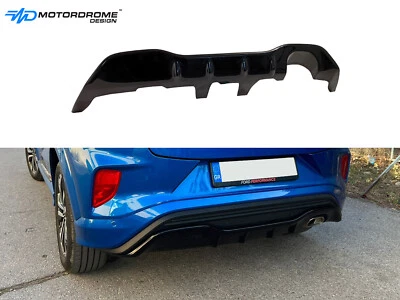 MOTORDROME DESIGN DIFUSOR TRASERO PARA FORD PUMA ST-LINE (2019-2024) ABS NEGRO BRILLANTE