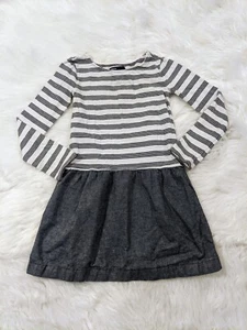 Gapkids Navy/White Stripe Dress Girls Sz S 6-7 - Picture 1 of 4