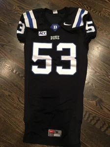 Game Worn Duke Blue Devils Football Jersey Used Nike #53 Size M - Picture 1 of 3