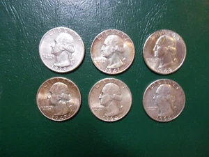 6 WASHINGTON QUARTERS (6 FECHAS DIFERENTES - ALTO GRADO) - Imagen 1 de 2