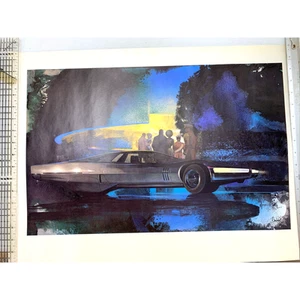 Syd Mead Futuristic Car Art Print 18x25 Stati Uniti Poster Acciaio 1967 Vintage - Foto 1 di 13