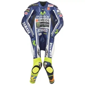 Valentino Rossi Yamaha MotoGP Leather Motorcycle Racing Suit Men Biker 1 Piece - Bild 1 von 4