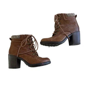 Mia Teddy Schnürstiefeletten 3"-Absatz – Damengröße 6 – braun - Bild 1 von 5