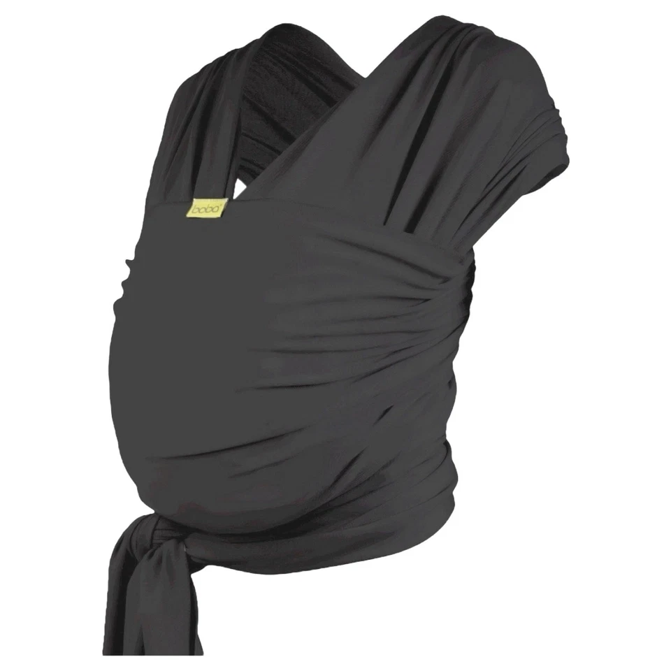 Boba Classic Baby Wrap Carrier Black Stretch Cotton Sling One Size Babywearing - Image 1 of 4