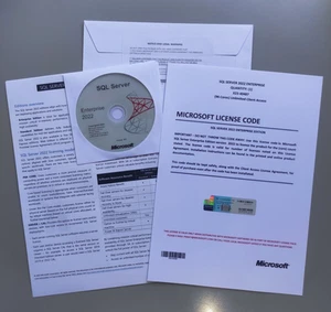 SQL Server 2022 Enterprise 96 Core License & DVD Unlimited CALs with CoA - Picture 1 of 4