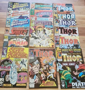 16x Vintage Marvel Comics (Thor Dazzler Silver Surfer Nomad Avengers Key Issues) - Picture 1 of 4