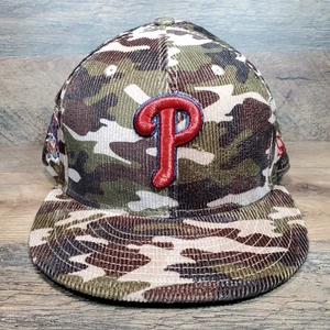 Philadelphia Phillies New Era 59Fifty Fitted Hat 7 1/2 Cord Camo Cap MLB NEU - Bild 1 von 13