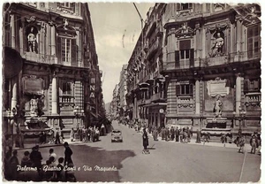 PALERMO - QUATTRO CANTI E VIA MAQUEDA - VIAGG. 1958 - - Foto 1 di 1