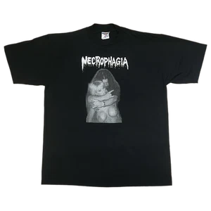 Vintage Necrophagia "Jenna Jameson" Necro-Goddess T-Shirt - Picture 1 of 2