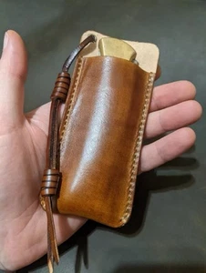 Buck 110 Funda Plegable Cazador Cuero Hecha para Buck 110 / Estuche Cuchillo - Imagen 1 de 4