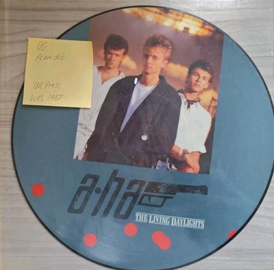 A-ha The Living Daylights Vinyl Record Picture Disc VG W8305TP 1987 - Image 1 of 2
