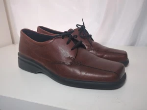 Ecco Women's Brown Leather Lace Up Formal Shoe Uk Size 6.5 Barely Worn - Picture 1 of 8