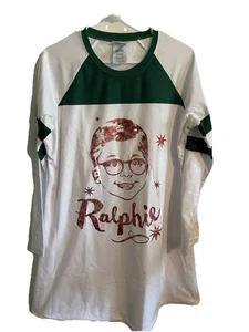A Christmas Story Ralphie Pajamas Sleepwear PJs Oversized Tee T-Shirt Large - Picture 1 of 8