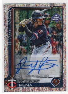 2025 Topps Pro Debut Dameury Pena Sparkle Foil Auto 140/175 - FCL Twins - Imagen 1 de 1