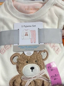 Conjunto de pijama polar con cresta de oso de peluche niñas edades 1,5-8 años - Imagen 1 de 3
