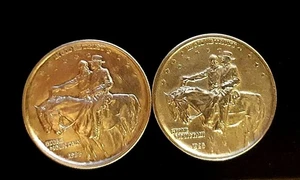 (  2  ) - 1925 STONE MOUNTAIN AU to UNC Commemorative Silver Half Dollar Coins - Picture 1 of 2