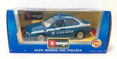 BBurago 0185 "Alfa Romeo 156 Polizia"  1/24 Die-cast e plastica - Immagine 1 di 4