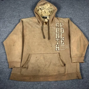 Southpole Authentic Collection Hoodie Tan  Size 2XL 90s Vintage Rare - Picture 1 of 9