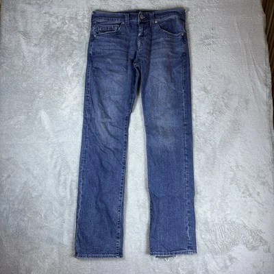 True Religion Jeans Mens 30 Relaxed Straight Stretch Blue Denim - Image 1 of 4