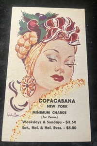 Postal publicitaria de la década de 1940 "copacabana ciudad de Nueva York, Nueva York artista firmada - Imagen 1 de 2