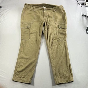 Pantalones cargo de lona tostada Duluth Trading Co para mujer talla 18 cintura curvesetter - Imagen 1 de 8