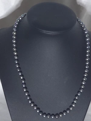 OW peacock Cultured pearl collar necklace 925 18" - Image 1 of 4