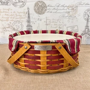 Longaberger 2007 Sweets & Treats Basket with Liner and Lidded Hard Protector - Picture 1 of 8