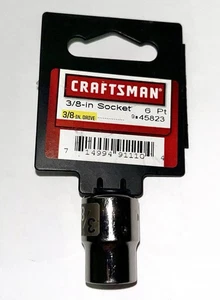 Vintage Craftsman 45823 NOS 3/8" Drive 3/8" 6 Pt Shallow Socket Easy Read USA - Picture 1 of 24