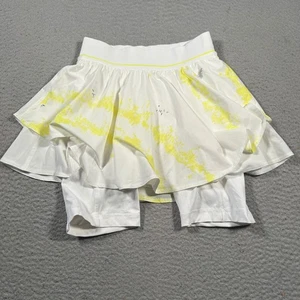 Falda Lululemon Mujer 4 Skort Blanco Amarillo Cancha Rival Tiro Alto Tenis Mini - Imagen 1 de 9