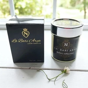 Luxury Scented Candle Organic Egyptian Cotton Floral Sandalwood La` Bari Arya - Picture 1 of 5