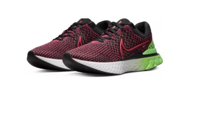 New Nike React Infinity Run Flyknit 3 Siren Red Green Strike Mens Size 9.5 - Image 1 of 4