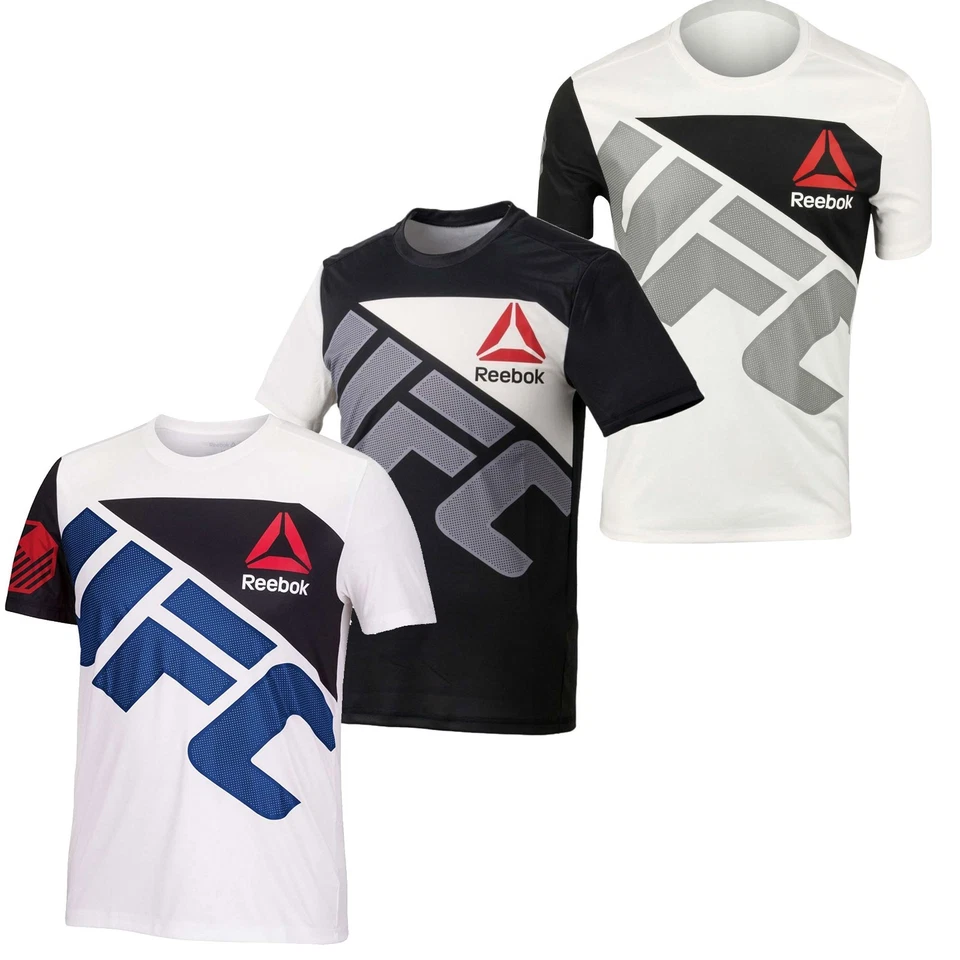Camiseta Reebok Para Hombre UFC Jersey Personalizada Cuello Redondo Manga Corta Poliéster NUEVA Foto 1 de 1