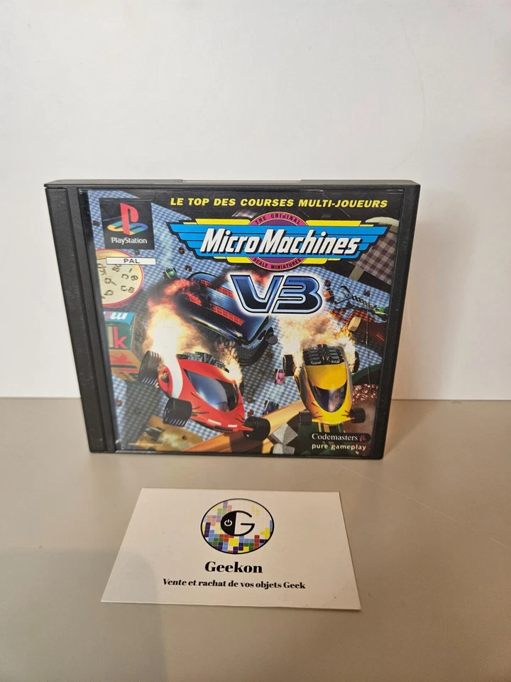 Micro Machines V3 PS1 Complet PAL FR - Photo 1/4