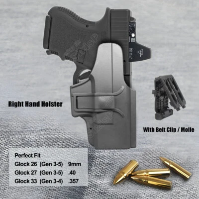 Funda táctica para pistola Fit Glock 26 27 33 Gen1-5 G26 G33 índice dedo liberación estuche Foto 1 de 4