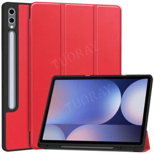 For Samsung Galaxy Tab S10 Plus 12.4 S9 FE S8 S7 Tablet Leather Case Stand Cover - Picture 1 of 84