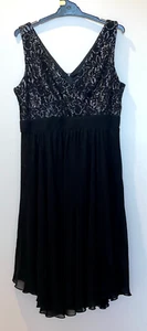 Ladies size 12 lined Black sparkly silver torso formal dress crossroads 0863 - Picture 1 of 5