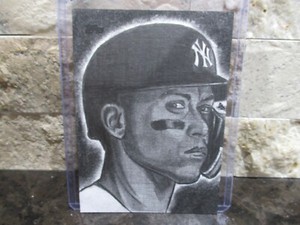 2023 TOPPS UPDATE BASEBALL ~  AARON JUDGE SKETCH CARD #1/1 ~ ARTIST JUAN ROSALES