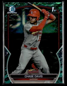 (3974) 2023 Bowman Draft Chase Davis Cromo Aqua Lunar Crater Rifrattore #/125 RC - Foto 1 di 2