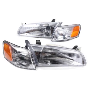 Par de faros delanteros con luces de esquina izquierda+derecha para Toyota Camry 1997-1999 - Imagen 1 de 12